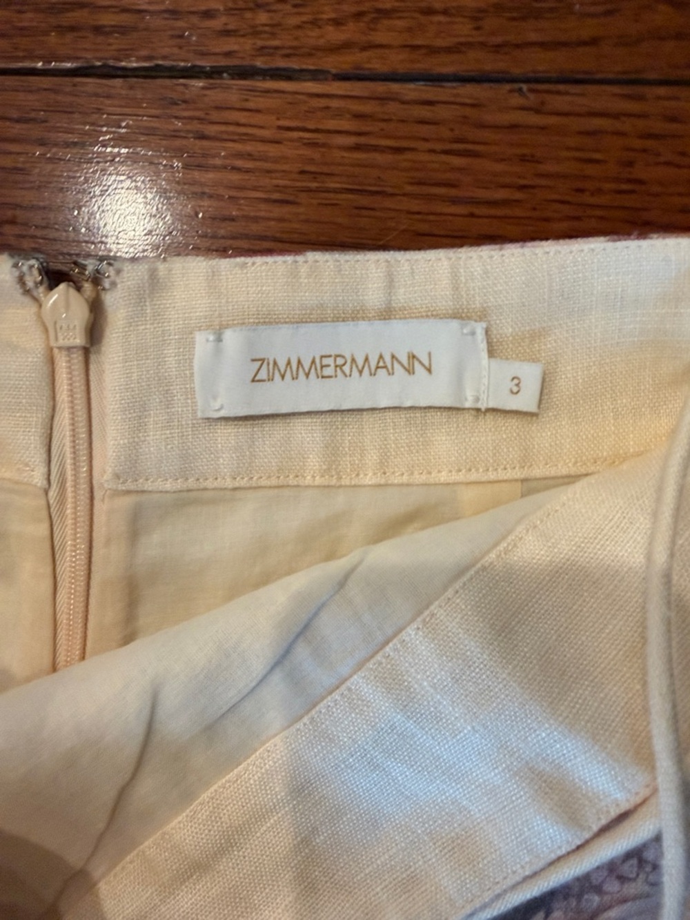 Zimmermann Floral Pencil Skirt in Cream with Pink and Blue Accents - Picture 2 of 2